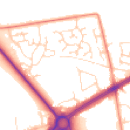 Daytime road noise heatmap for HU13 0TX