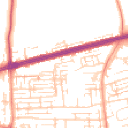 Daytime road noise heatmap for HU13 9DE