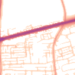 Daytime road noise heatmap for HU13 9DU