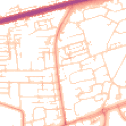 Daytime road noise heatmap for HU13 9ES