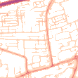 Daytime road noise heatmap for HU13 9JQ