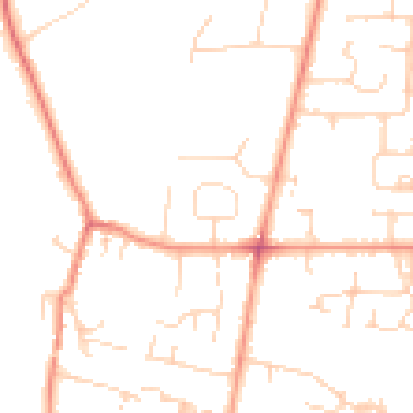 Daytime road noise heatmap for HU15 1AA