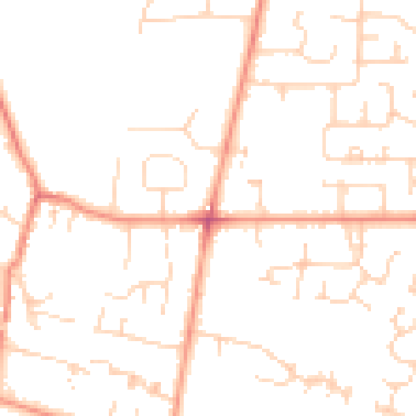 Daytime road noise heatmap for HU15 1AB
