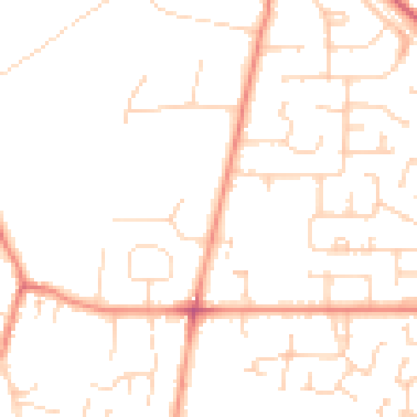 Daytime road noise heatmap for HU15 1AJ
