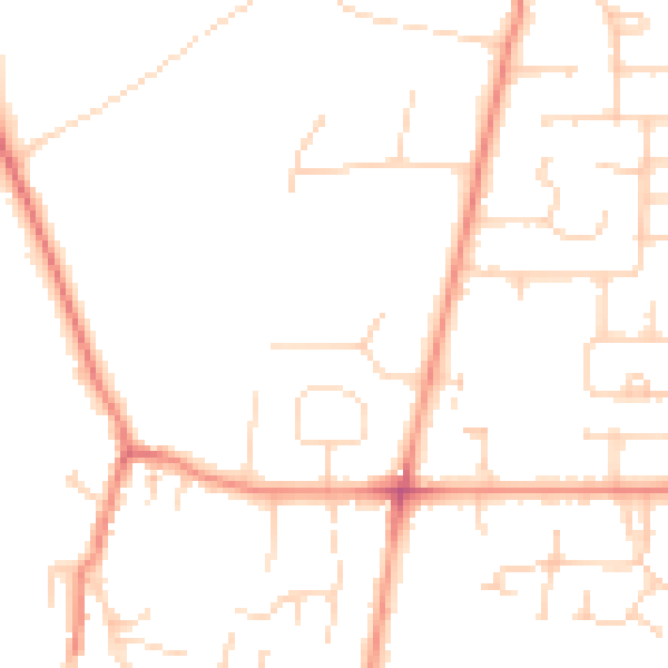 Daytime road noise heatmap for HU15 1AQ
