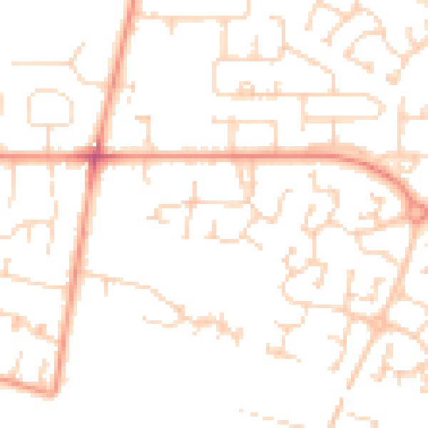 Daytime road noise heatmap for HU15 1AS