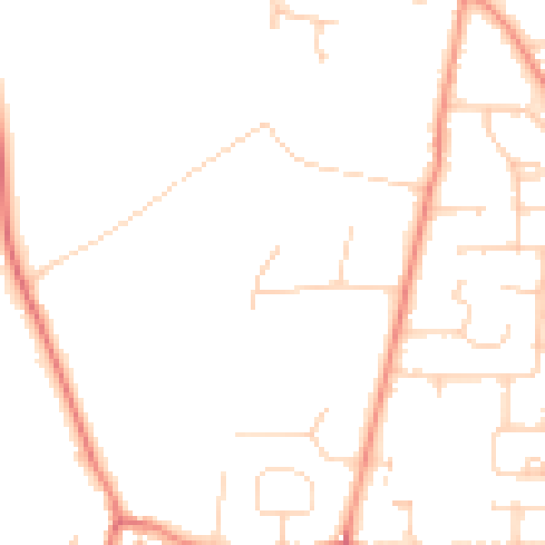 Daytime road noise heatmap for HU15 1AW