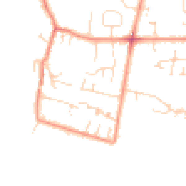 Daytime road noise heatmap for HU15 1BE