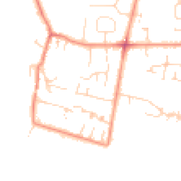 Daytime road noise heatmap for HU15 1BG