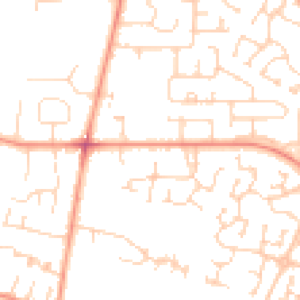 Daytime road noise heatmap for HU15 1BH