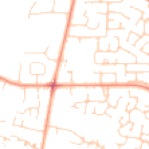 Daytime road noise heatmap for HU15 1BL
