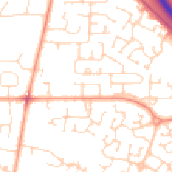 Daytime road noise heatmap for HU15 1BN