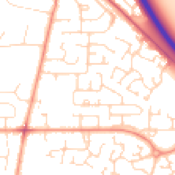 Daytime road noise heatmap for HU15 1BX