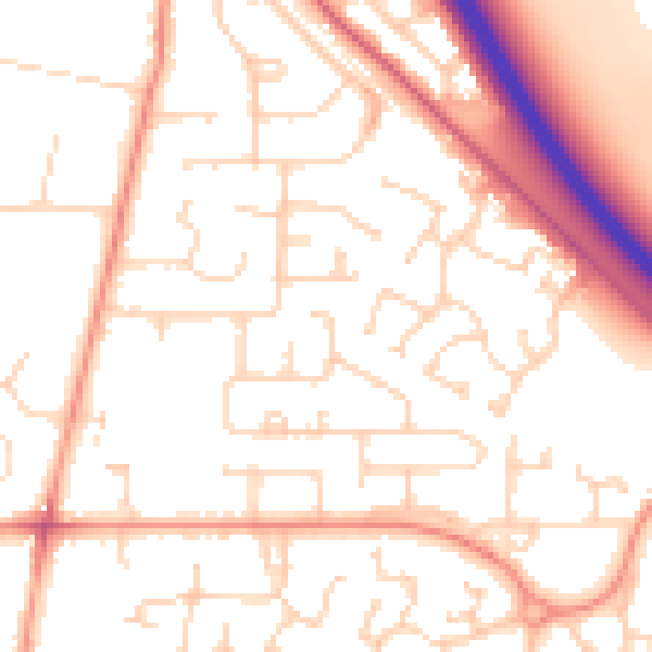 Daytime road noise heatmap for HU15 1BY