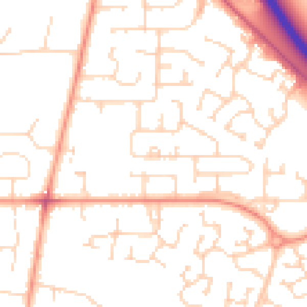Daytime road noise heatmap for HU15 1BZ