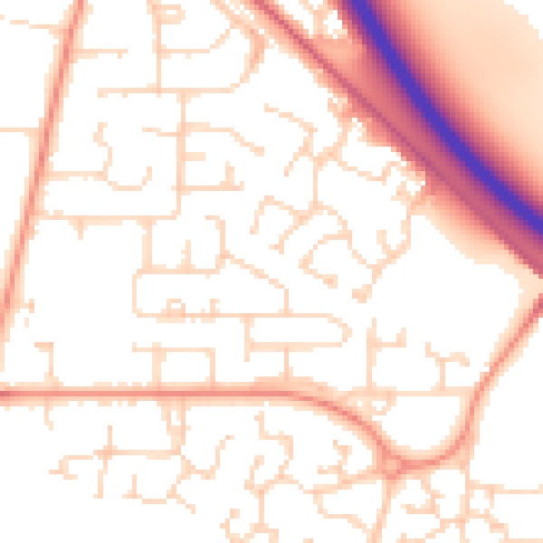 Daytime road noise heatmap for HU15 1DB