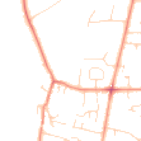 Daytime road noise heatmap for HU15 1DE