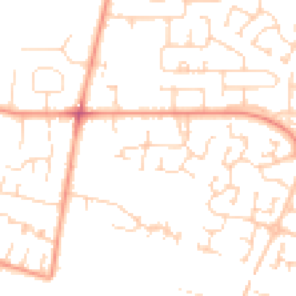 Daytime road noise heatmap for HU15 1DF