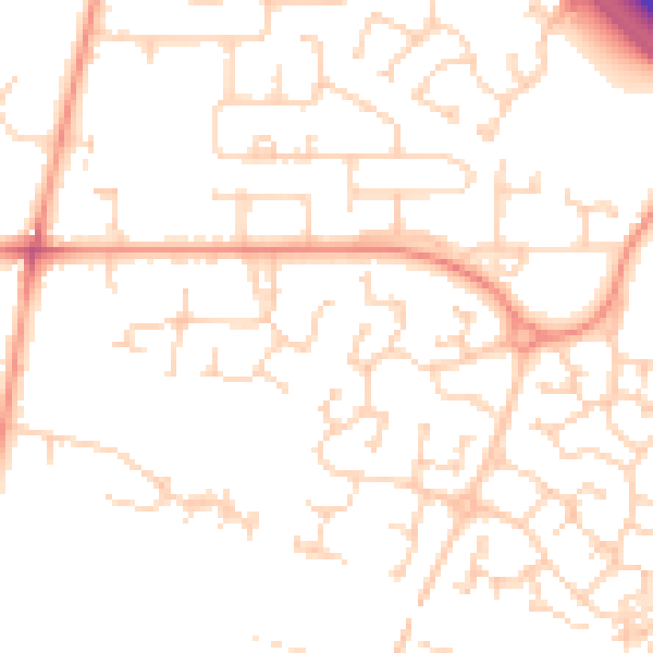 Daytime road noise heatmap for HU15 1DG