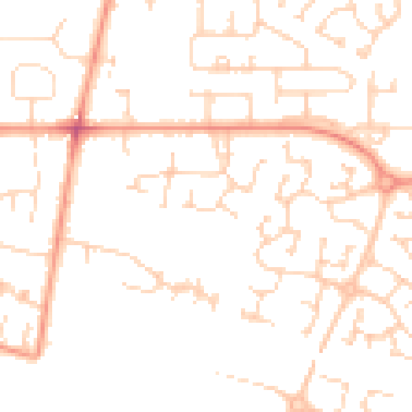 Daytime road noise heatmap for HU15 1DH