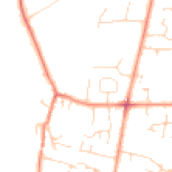 Daytime road noise heatmap for HU15 1DP