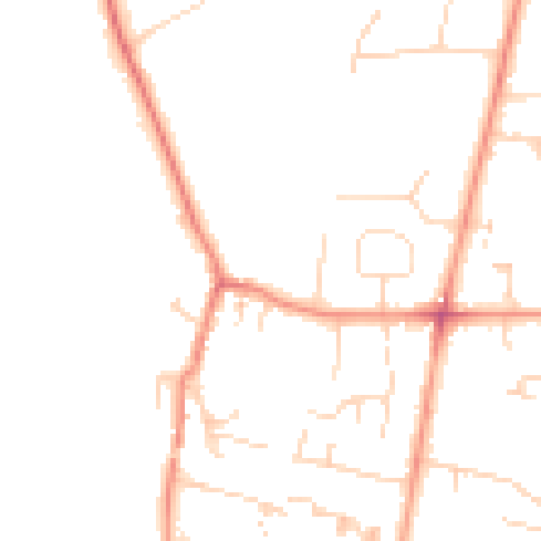 Daytime road noise heatmap for HU15 1DR