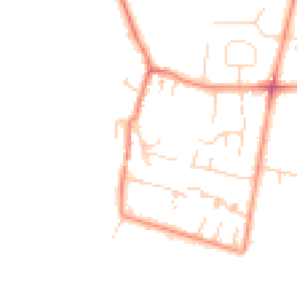 Daytime road noise heatmap for HU15 1DZ