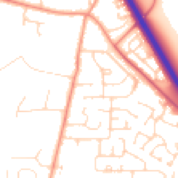 Daytime road noise heatmap for HU15 1JG