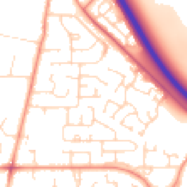 Daytime road noise heatmap for HU15 1LF