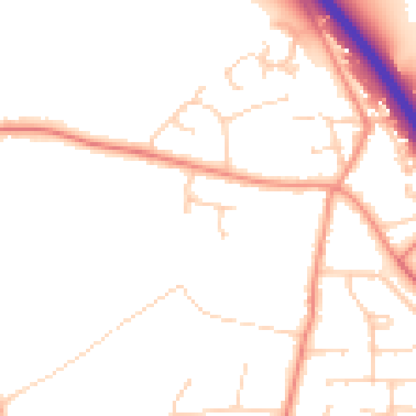 Daytime road noise heatmap for HU15 1LN