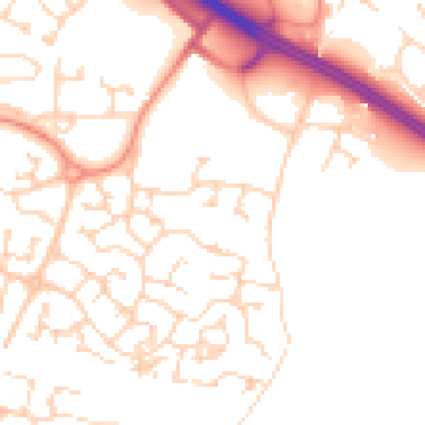 Daytime road noise heatmap for HU15 1TB