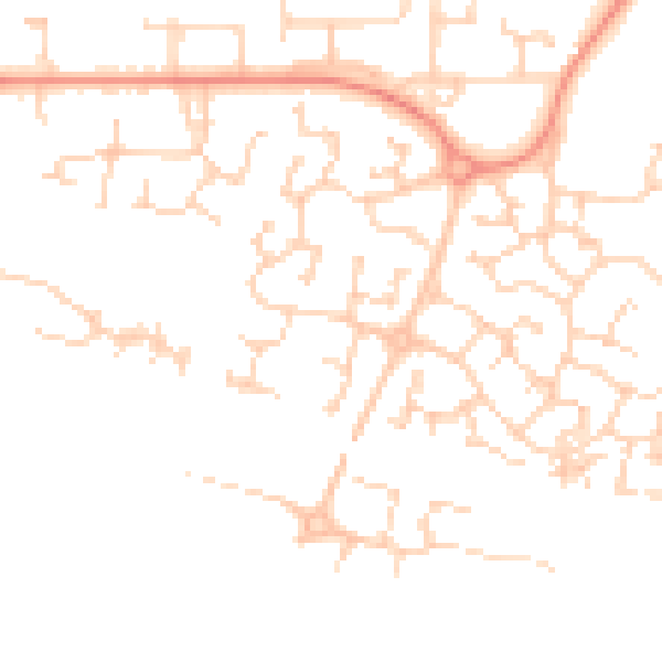 Daytime road noise heatmap for HU15 1UG
