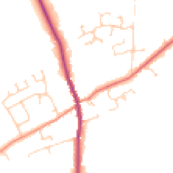 Daytime road noise heatmap for HU15 2AX