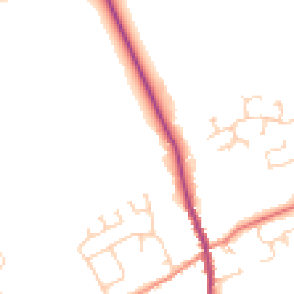 Daytime road noise heatmap for HU15 2BG