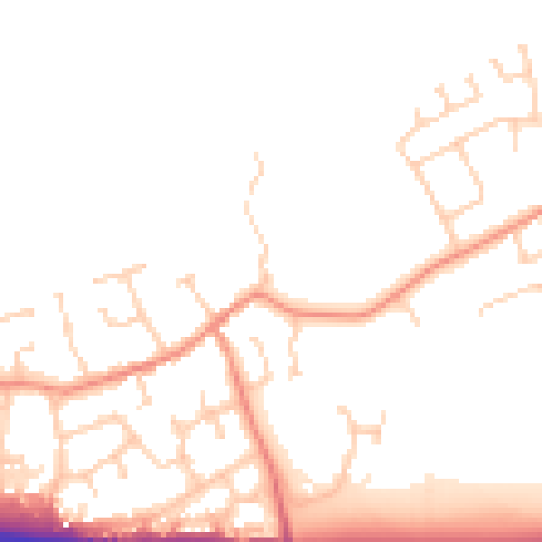 Daytime road noise heatmap for HU15 2EU