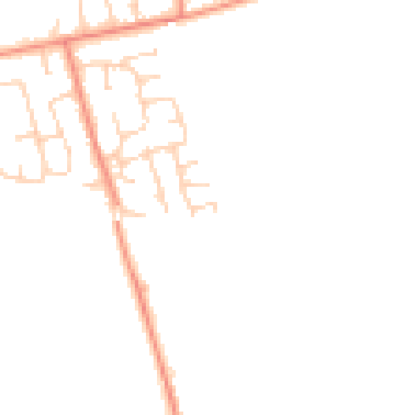 Daytime road noise heatmap for HU15 2FF