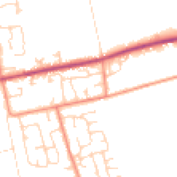 Daytime road noise heatmap for HU15 2FN