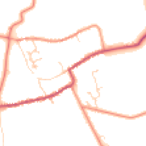 Daytime road noise heatmap for HU15 2GA