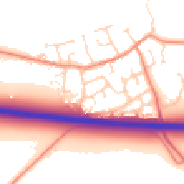 Daytime road noise heatmap for HU15 2HN