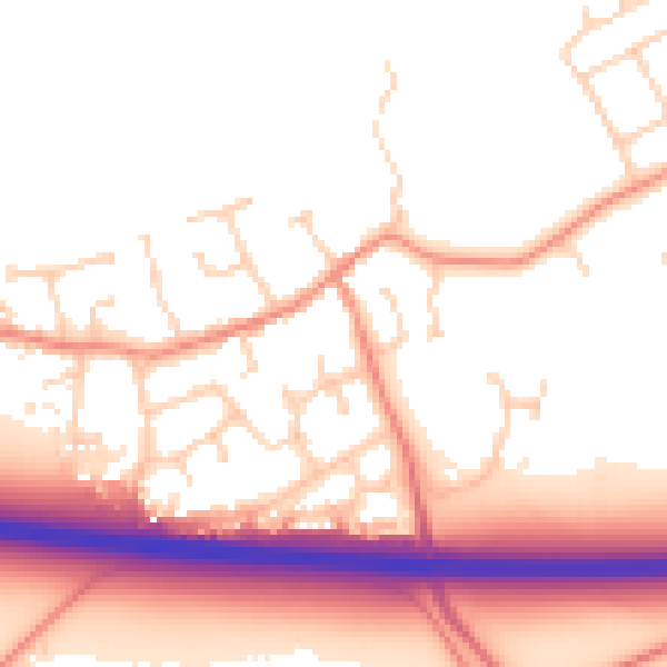 Daytime road noise heatmap for HU15 2HP