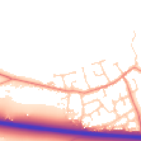 Daytime road noise heatmap for HU15 2JD