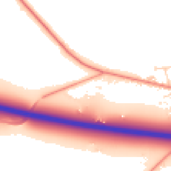 Daytime road noise heatmap for HU15 2JW