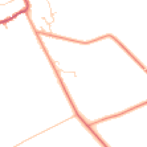 Daytime road noise heatmap for HU15 2LD