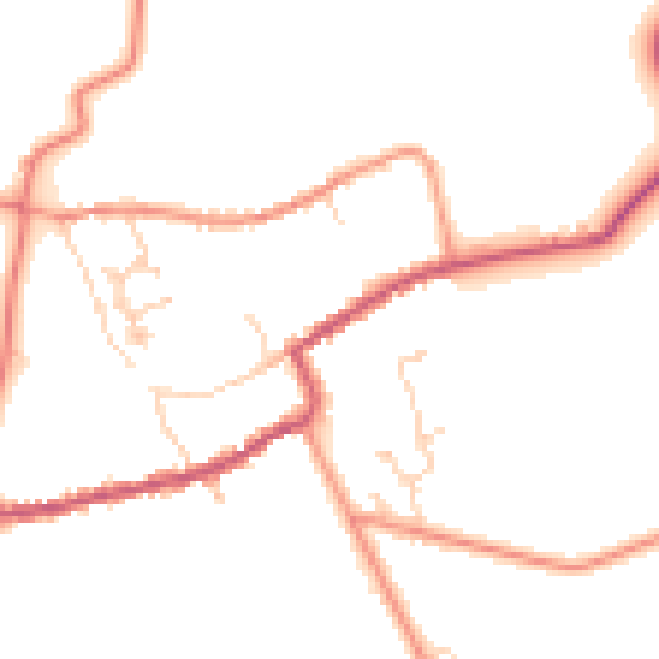 Daytime road noise heatmap for HU15 2LJ