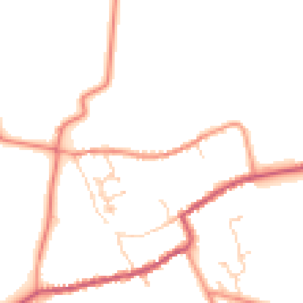 Daytime road noise heatmap for HU15 2LT