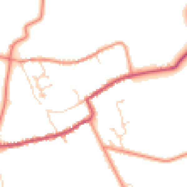 Daytime road noise heatmap for HU15 2LW