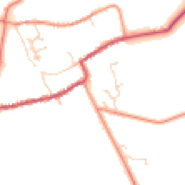 Daytime road noise heatmap for HU15 2NA