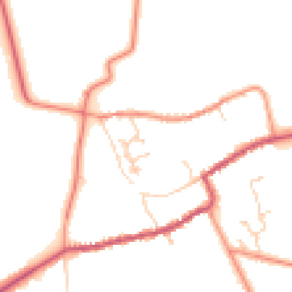 Daytime road noise heatmap for HU15 2NF