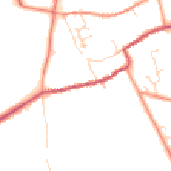 Daytime road noise heatmap for HU15 2NG