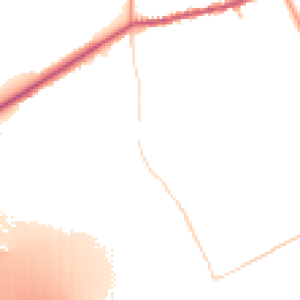 Daytime road noise heatmap for HU15 2NR
